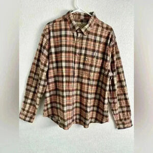 Buffalo Jackson Trading Co. Long Sleeve Plaid Flannel Button Down Shirt Size Xl